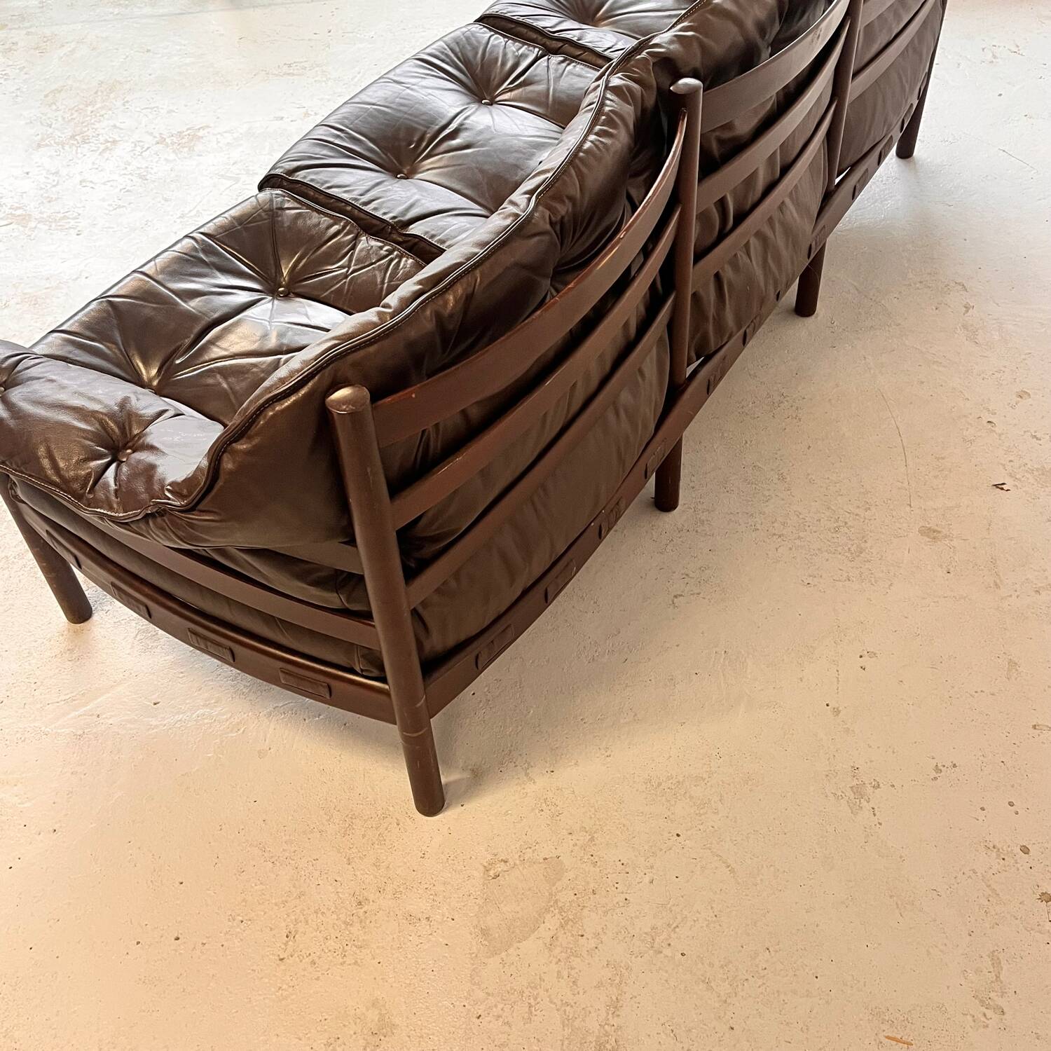 Canapé en cuir conçu par Arne Norell pour Coja, Suède, années 1970