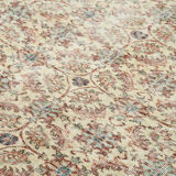 Oriental handmade decorative 1970s beige carpet 192 cm x 292 cm