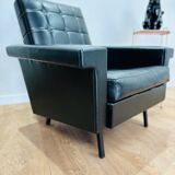 Fauteuil skaï noir