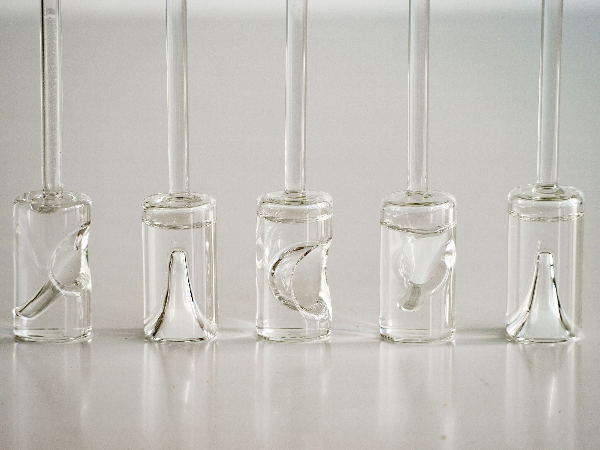 Set of 5 glasses and glass coolers