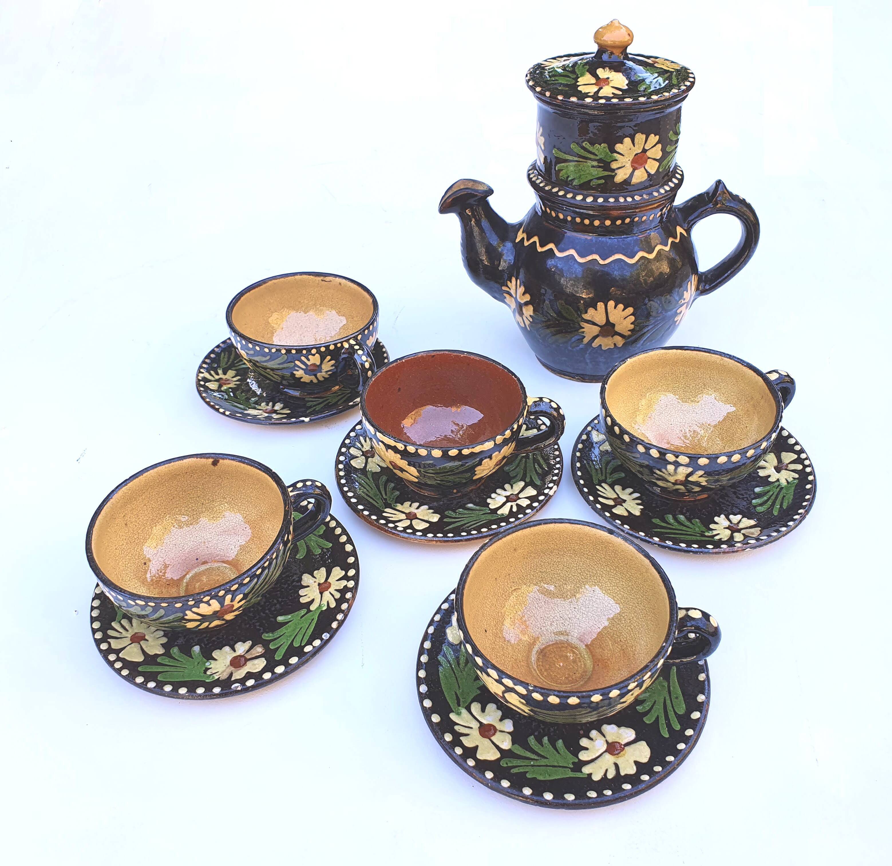 Soufflenheim Alsace sandstone coffee service