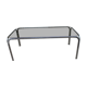 Table basse chrome et verre fumé