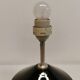 Pied de lampe Royal Copenhagen en verre noir pressé, modèle Astro