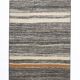 Tapis de couloir Kilim rayé marron crème 2x9, tapis de cuisine, 69x272 cm