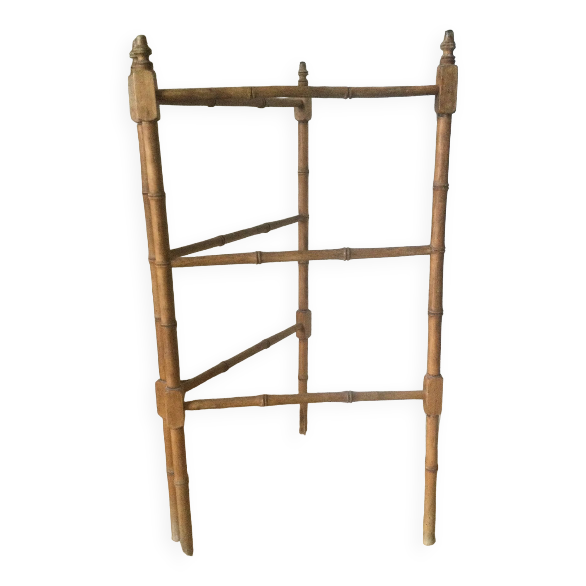 Old wooden towel rack