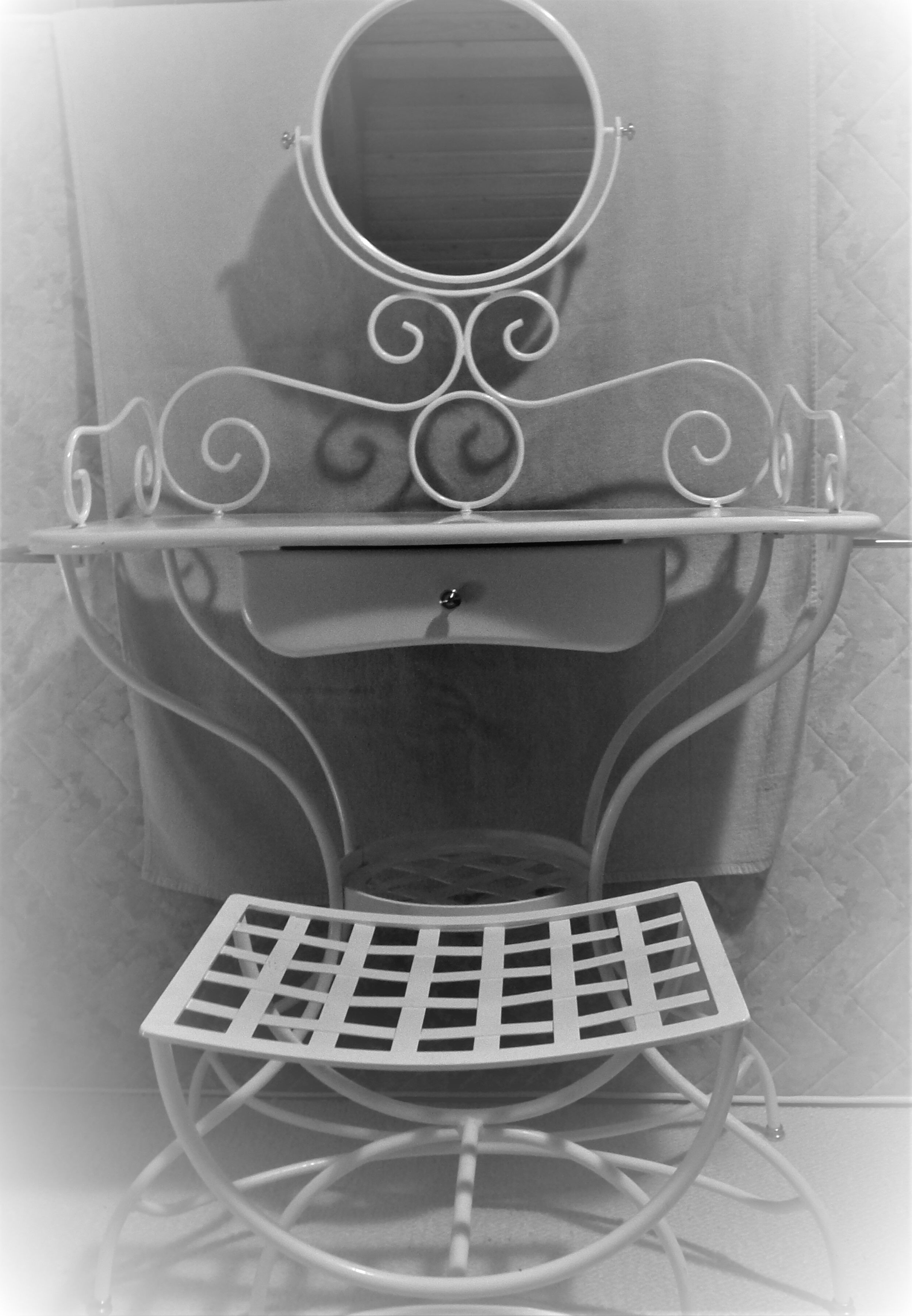 Hairdresser and Art Deco style stool
