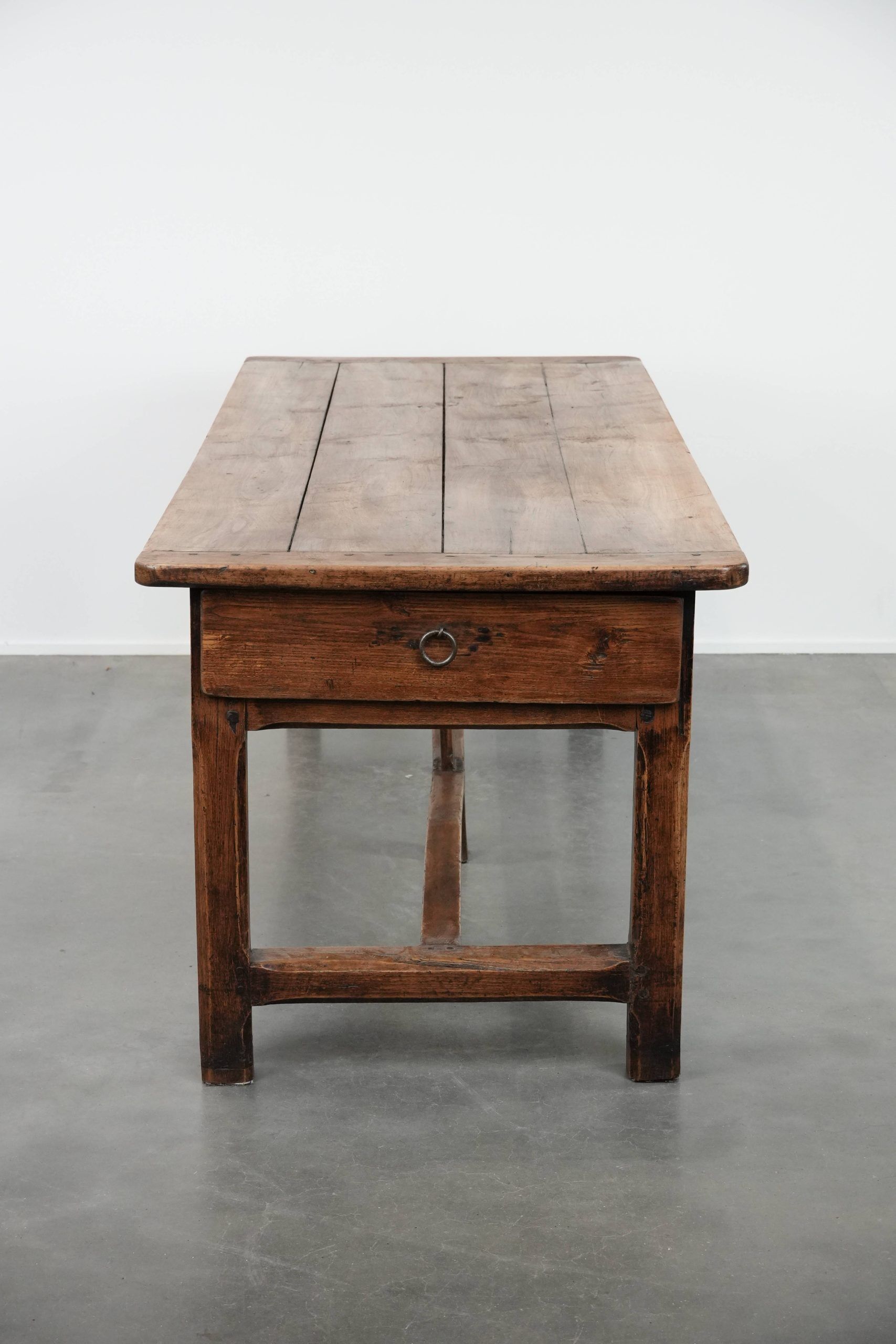 Antique French dining table made of fruitwood  from the late 18th century