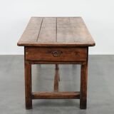 Antique French dining table made of fruitwood  from the late 18th century
