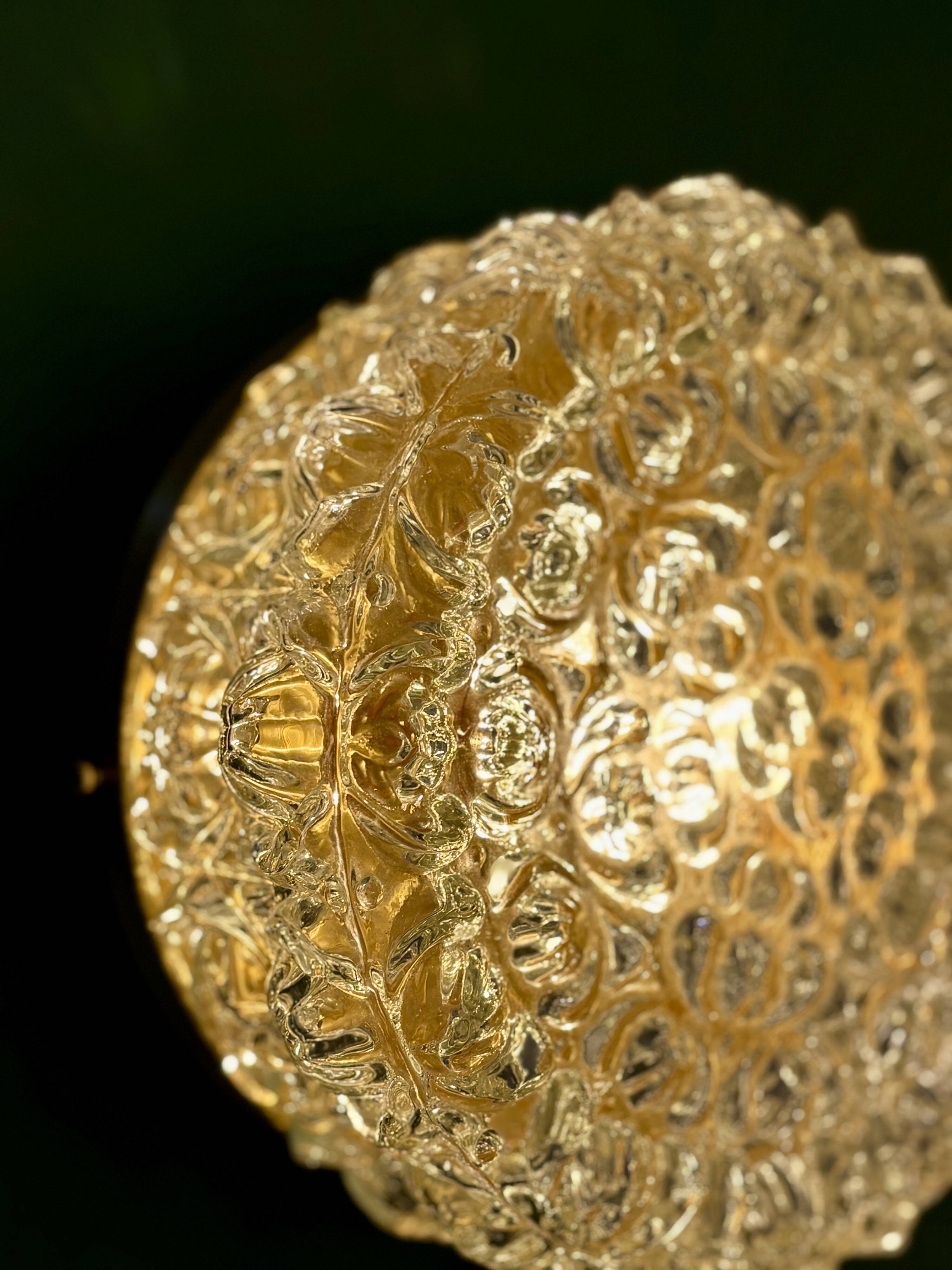 Vintage moulded glass wall or ceiling light globe