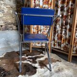 Paire de chaises bleues