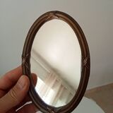 Vintage wooden mini mirror