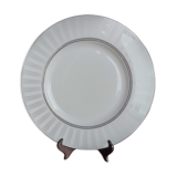 Guy Degrenne serving dish in Limoges porcelain, Venice Day Platinum