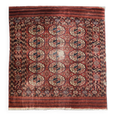 Antique Turkmen Bukhara rug: 0.95 x 1.10 meters