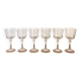 Red wine glasses - Cristal d'arques - Auteuil model - vintage