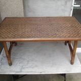 Folding rattan coffee table