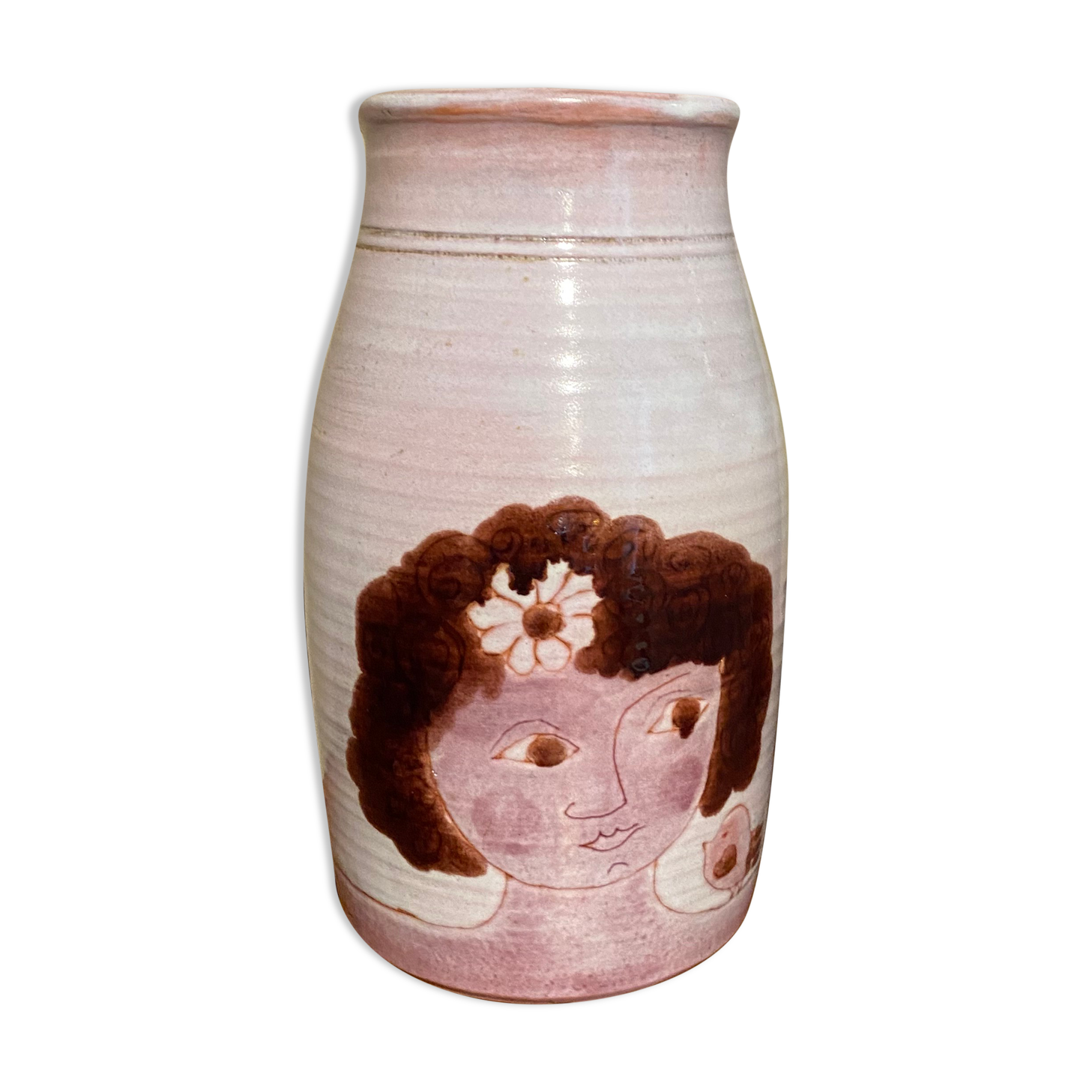 Large vase with decorations of woman Frères Cloutier