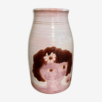 Vase avec décors de femme Frères Cloutier