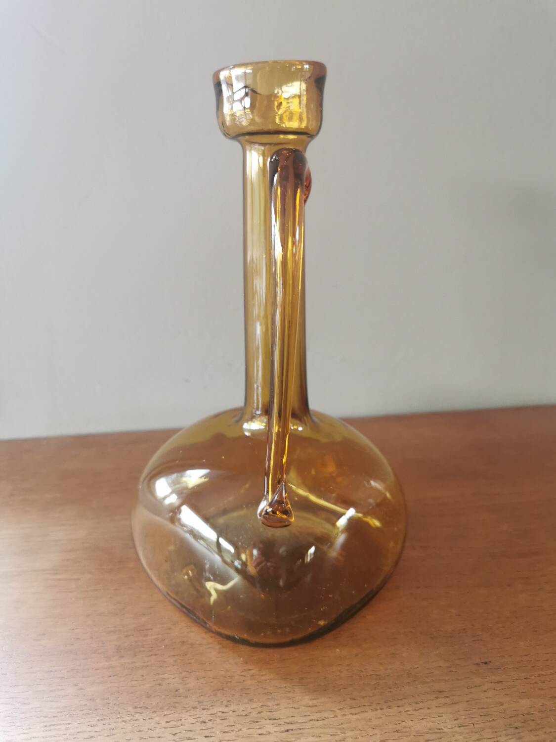 Vintage mouth-blown glass carafe