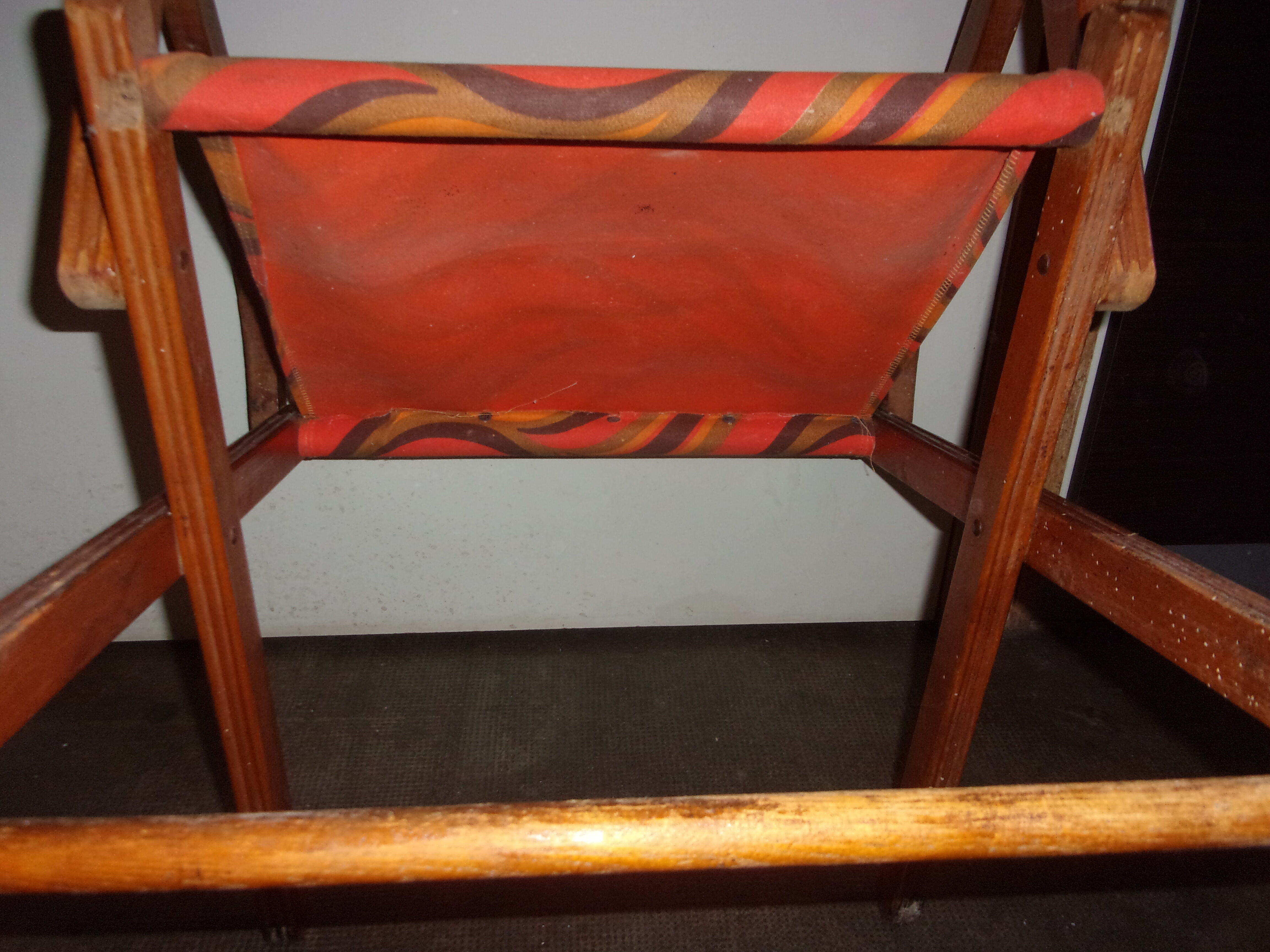 Folding chair wood camping Scandinavian style 1960