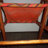 Folding chair wood camping Scandinavian style 1960