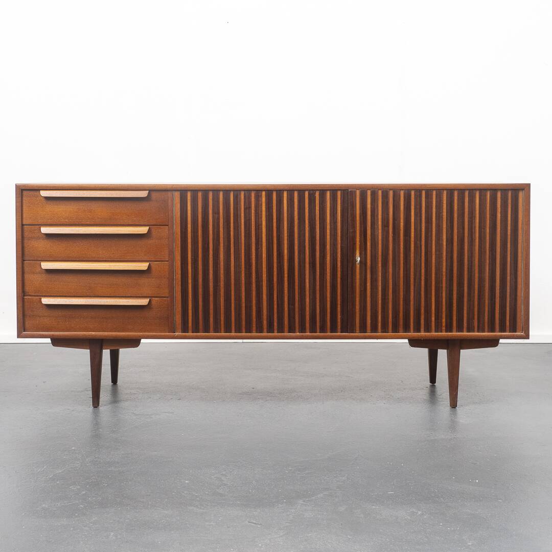 Enfilade années 60, teck, scandinave, 165cm, restauré