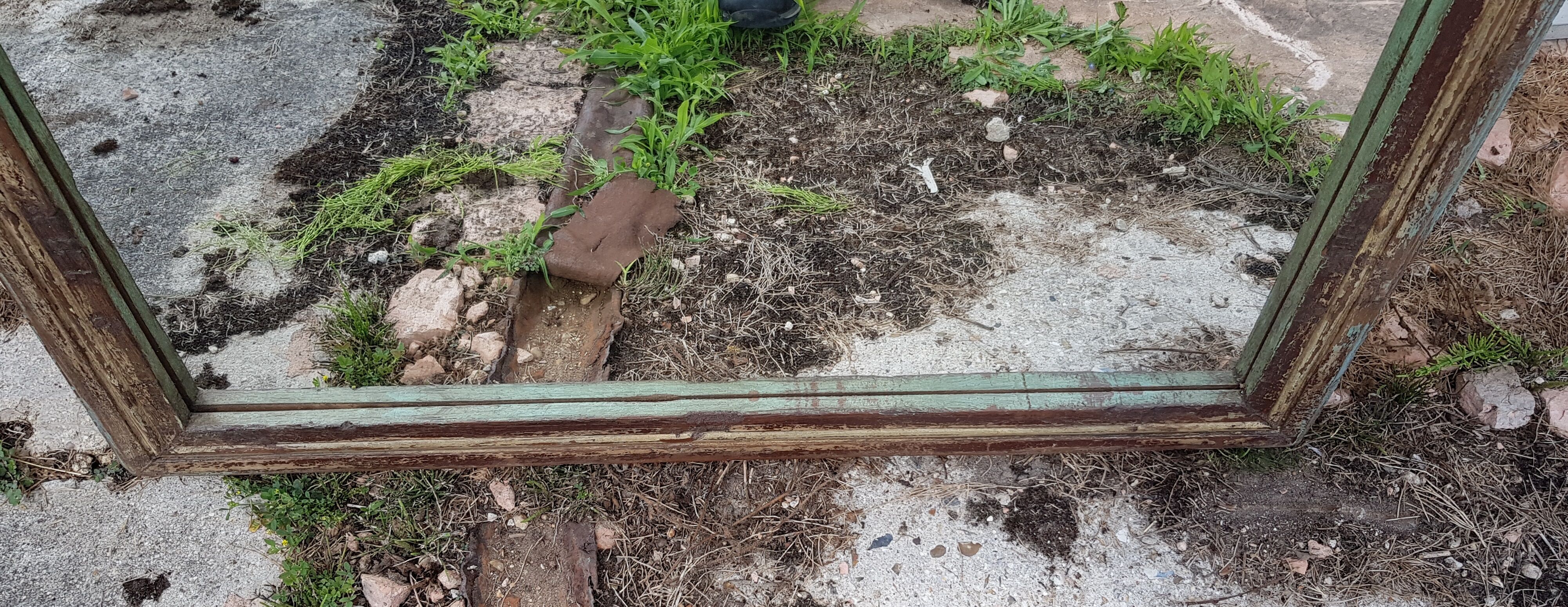 Old Burmese teak mirror