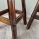 Rustic Carved Wooden Bar with Stools and Wine Chest, 20th Century