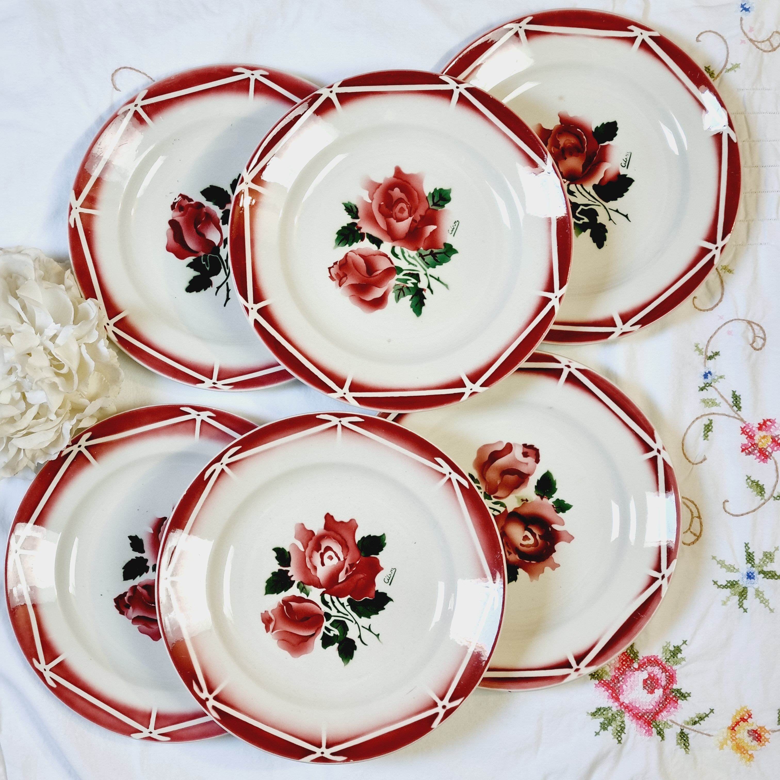 Flat plates Cibon Digoin and Sarreguemines