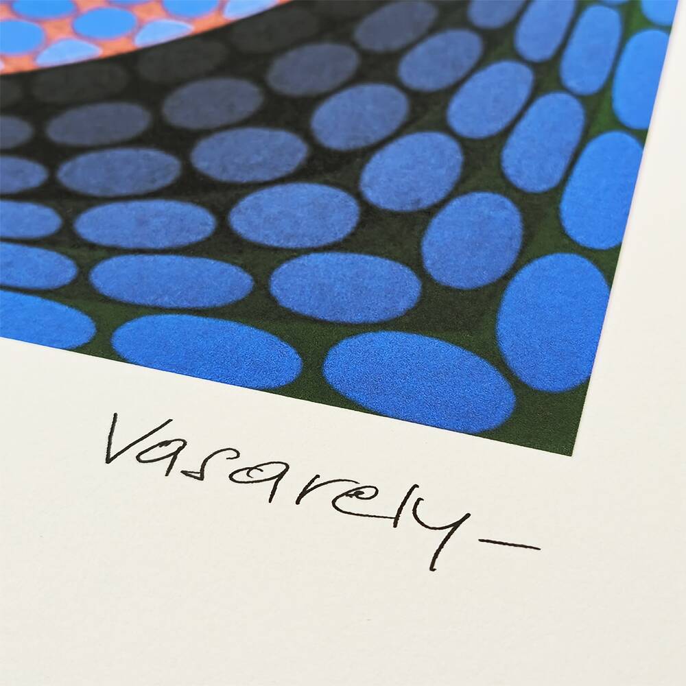 Lithograph by Victor Vasarely, limited edition numbered, 1970s.