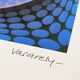 Lithograph by Victor Vasarely, limited edition numbered, 1970s.
