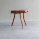 Table d'appoint en bois d'orme français vintage