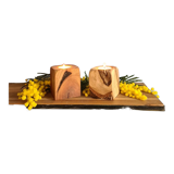 Porte bougie en bois fait à la main