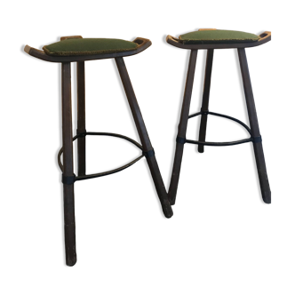 pair of Carl Malmsten style bar stools