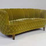 1950s Mid Century Gold Banana Sofa, Denmark