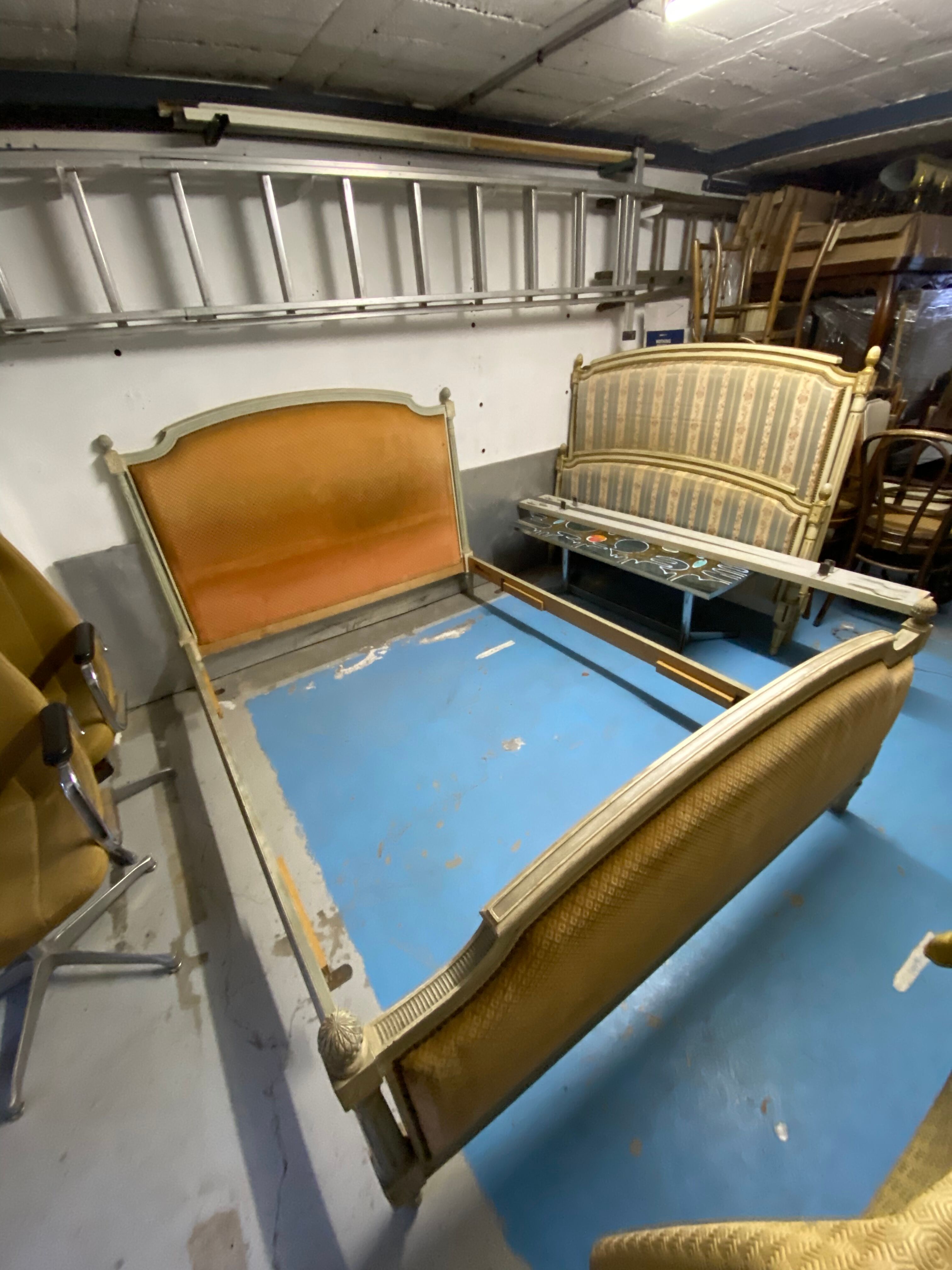 Louis XVII style bed frame with columns