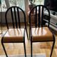 Pair of vintage metal bistro chairs