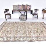6x10 Floral Turkish Vintage Rug 199x309Cm SK 240627