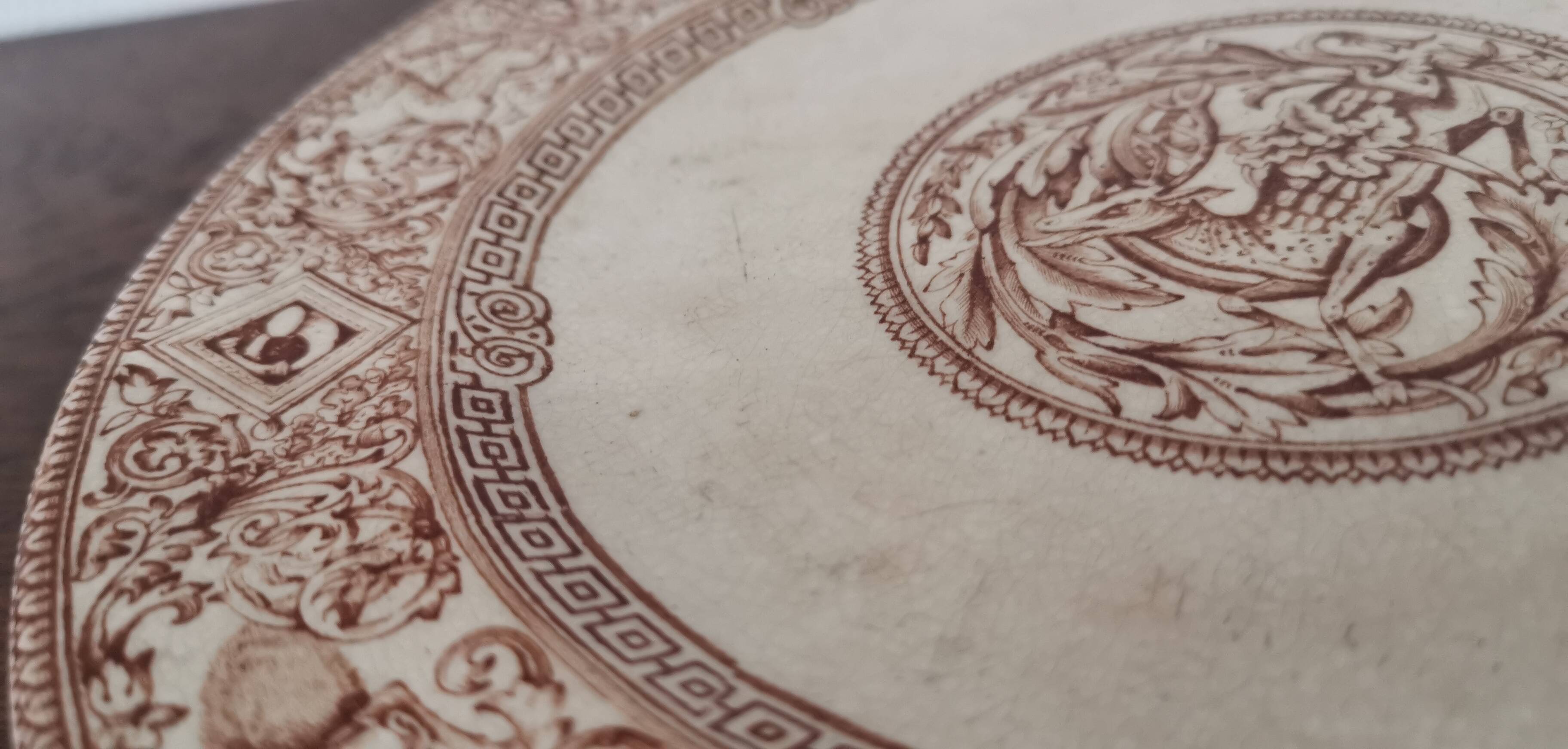 Shower pedestal dish Brownfield & Sons Porcelain Trade Mark Rienzi