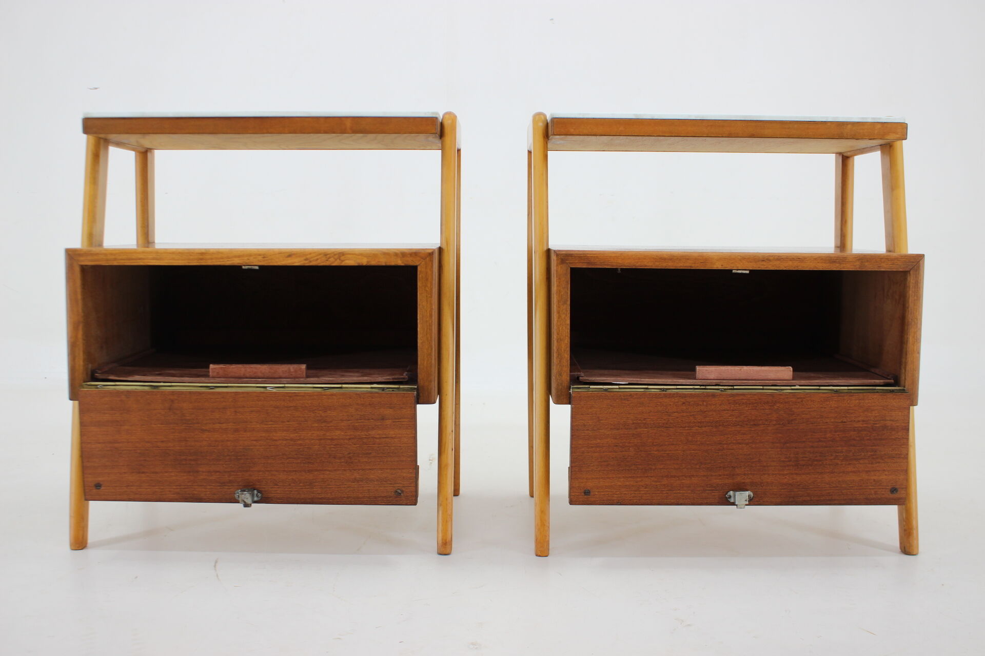 1960s Pair of Bedside Tables by Interier,Czechoslovakia