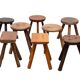 Set of 8 original Milk stools 1950s Holland