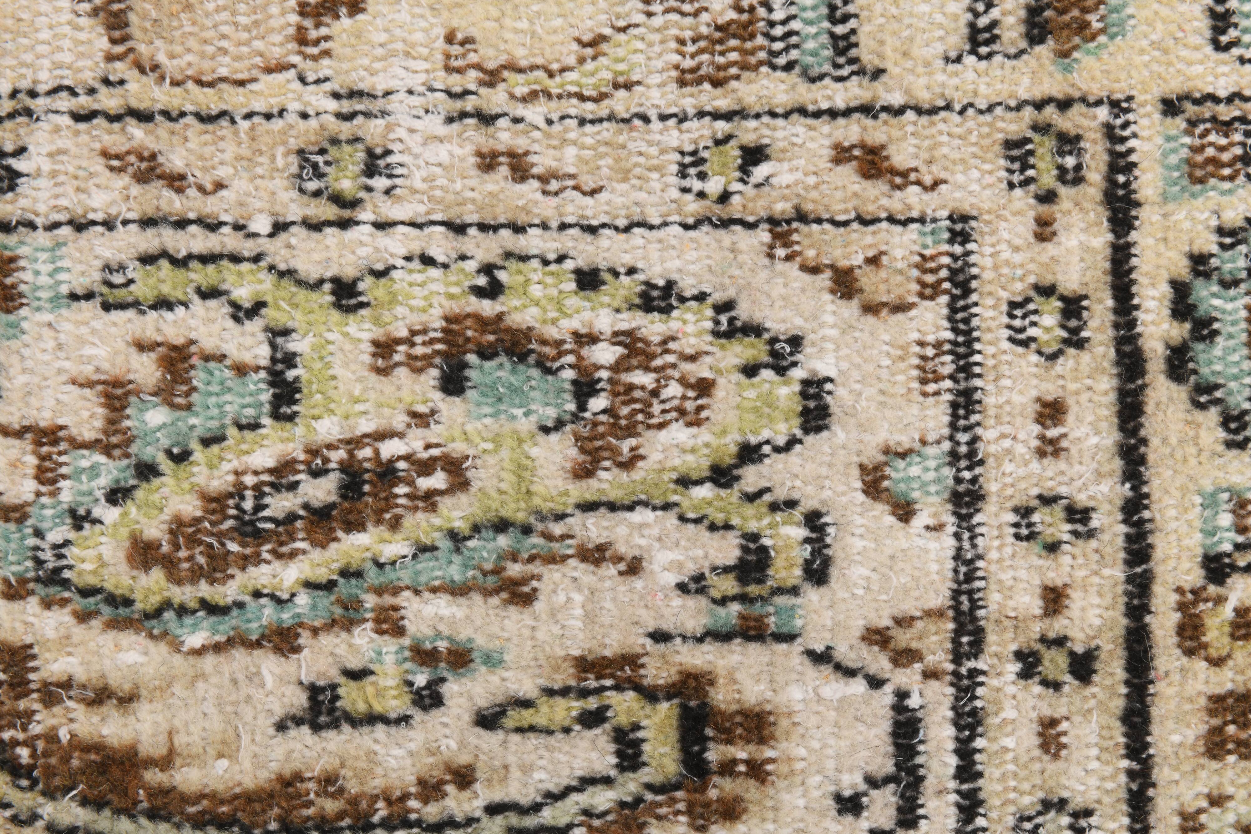 5x8 Green & Cream Oriental Vintage Rug 157x235Cm SK 24776