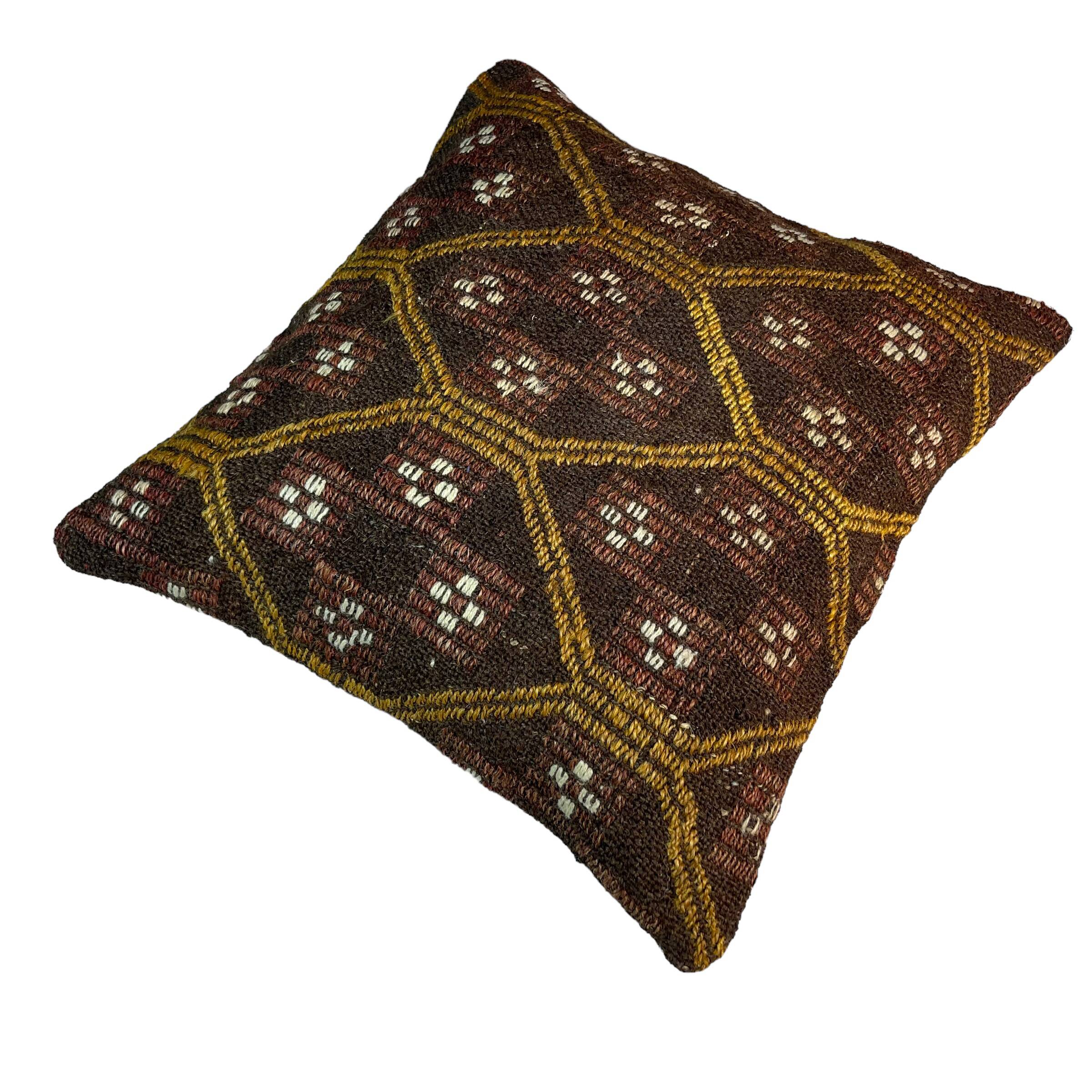 Housse de coussin Kilim turque vintage, 45 x 45 cm
