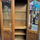 Louis XV style display cabinet. Solid oak.