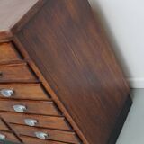 Armoire d'apothicaire vintage en chêne français, années 1950