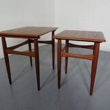 Danish Teak Nesting Tables, 1960s, Set of 2