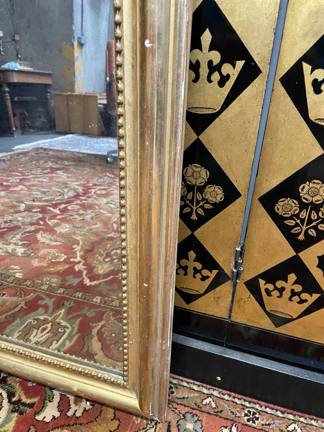 Louis XVI mirror with gold leaf