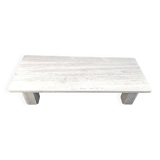 Vintage white marble coffee table, 1970s