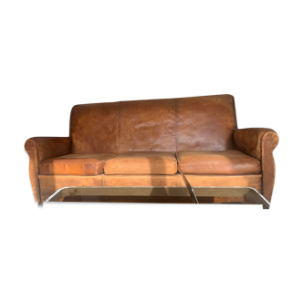Club sofa in vintage leather