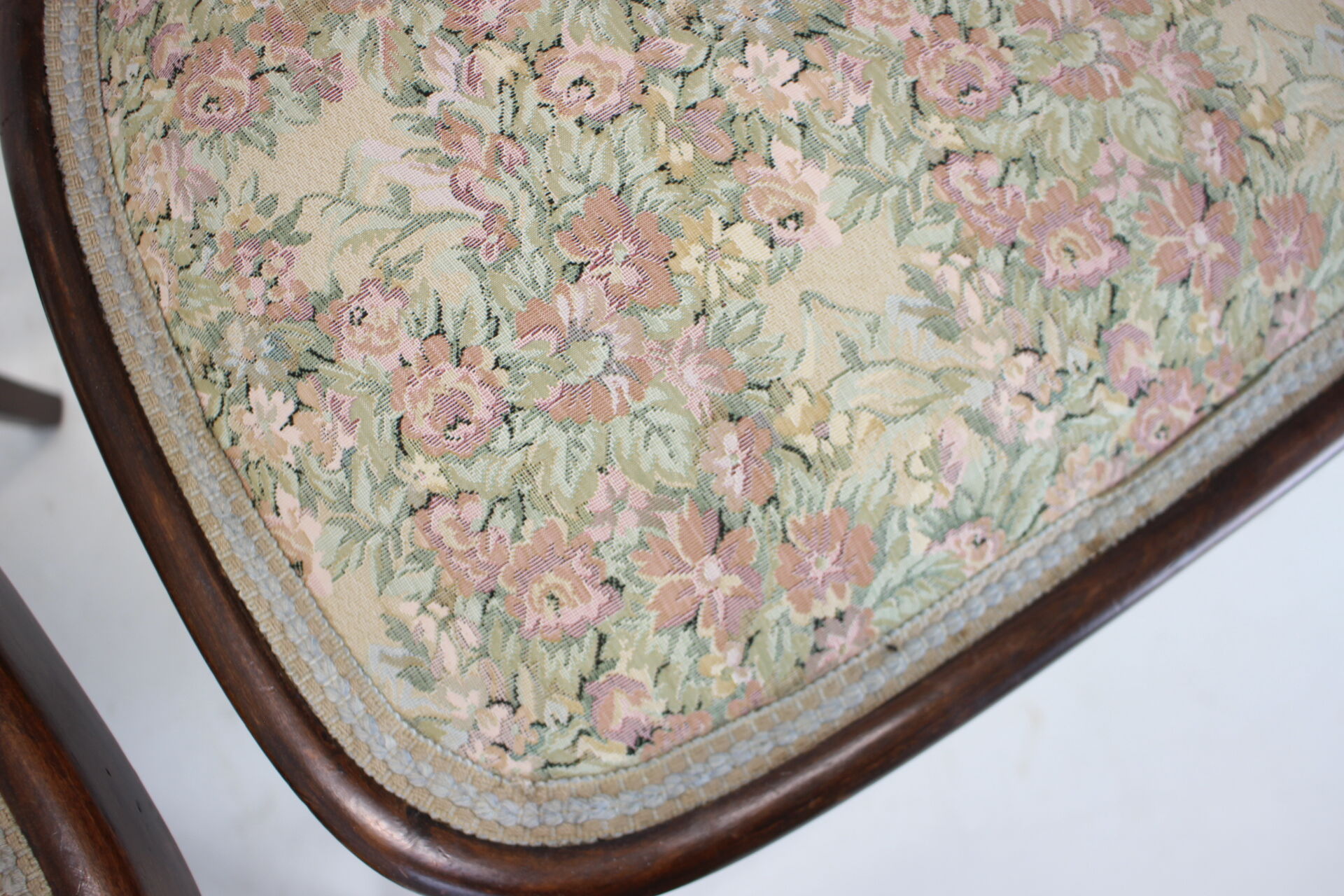 1940s set of 4 dining chairs, czechoslovakia