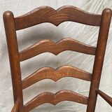 Pair of straw armchairs